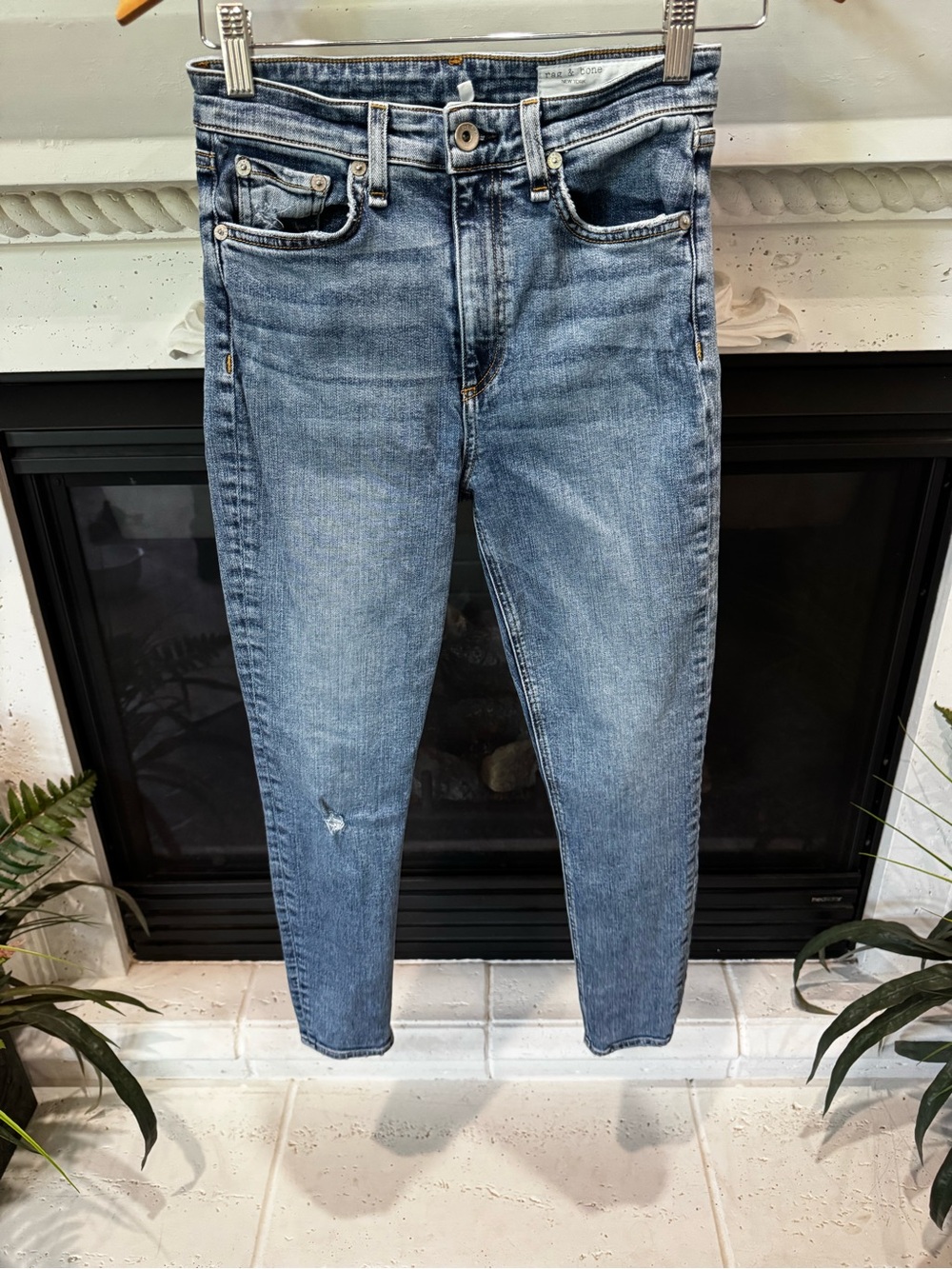 rag & bone Norwalk Wash Nina High-Rise Ankle Skinny Denim Jeans